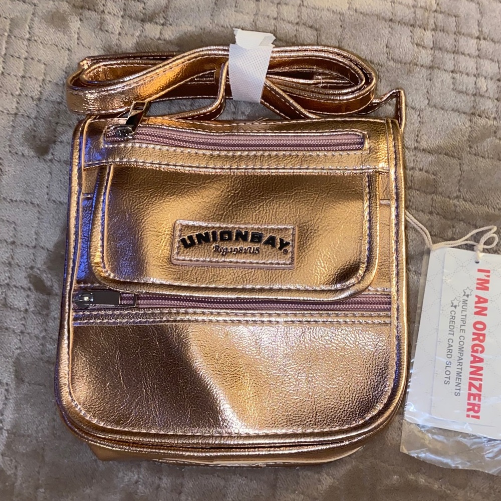 Rose gold crossbody purse